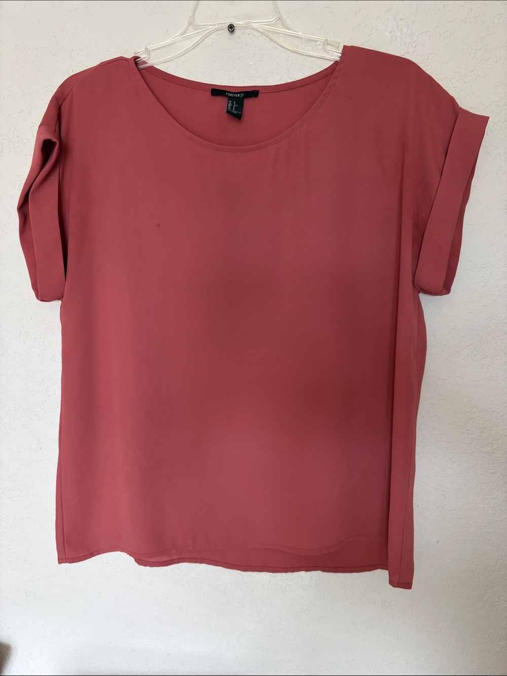 Forever 21 Dusty Rose Short Sleeve Blouse